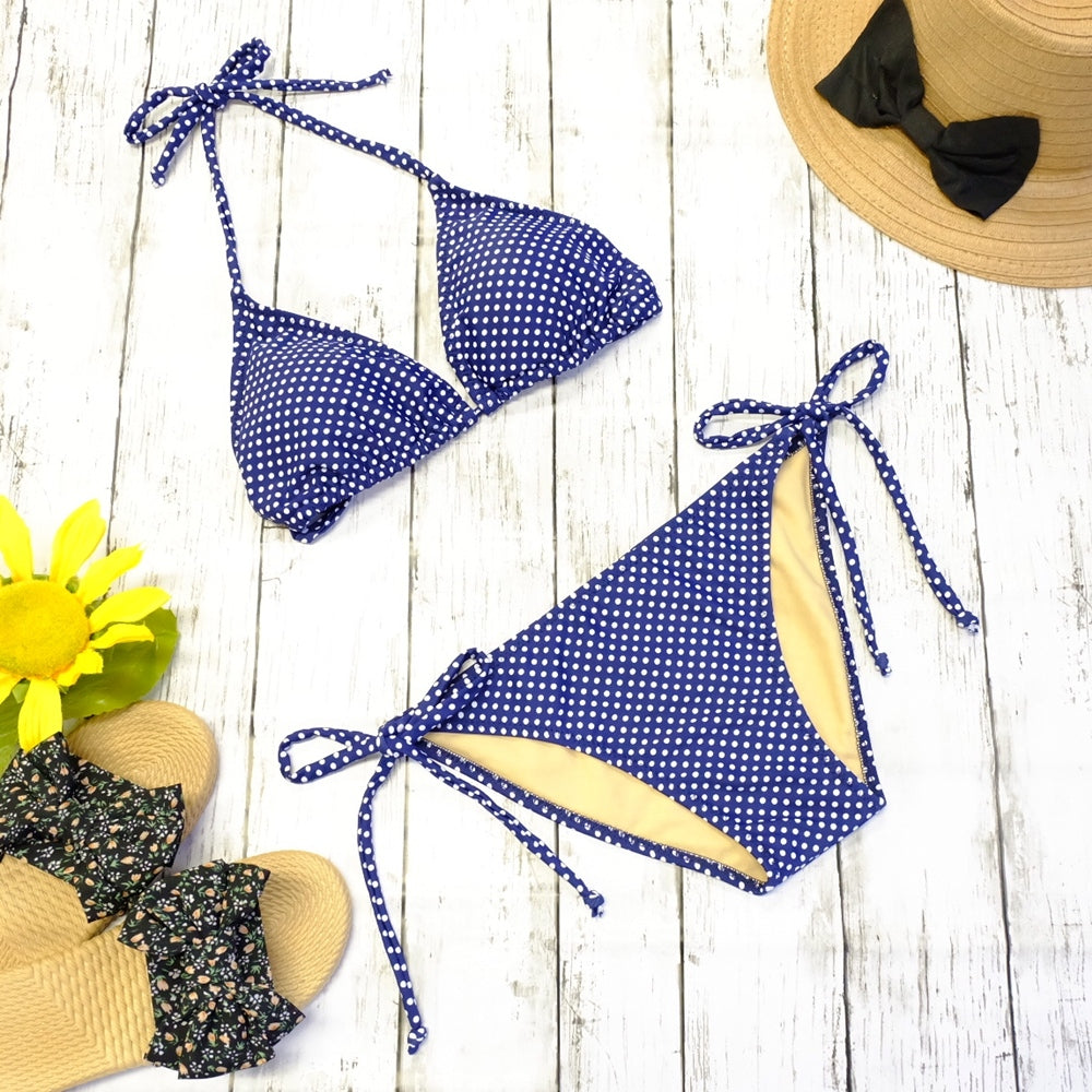 ドット柄三角ビキニ(M)